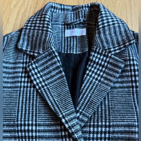 MANGO Girls’ Checked Coat Size 11-12 152 cm - Picture 3 of 5